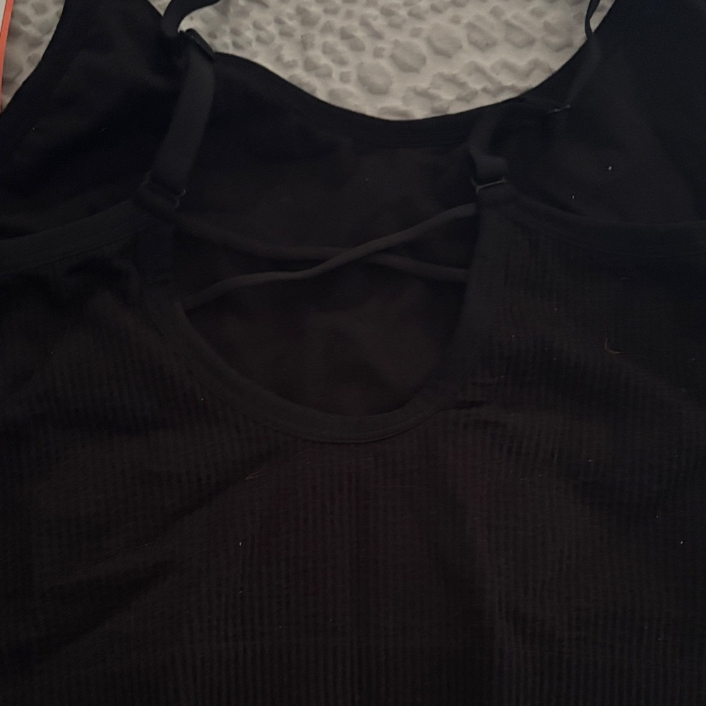 Black Ribbed Tank bra - Picture 5 of 5